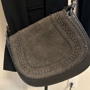 Vince Camuto Leather Grey Suede Crossbody Bag